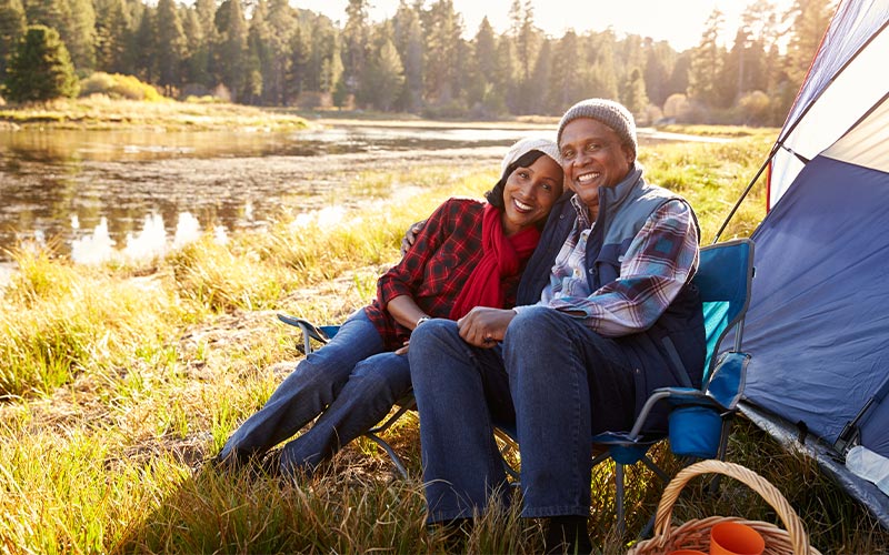 retired couple camping simple retirement strategies core principles